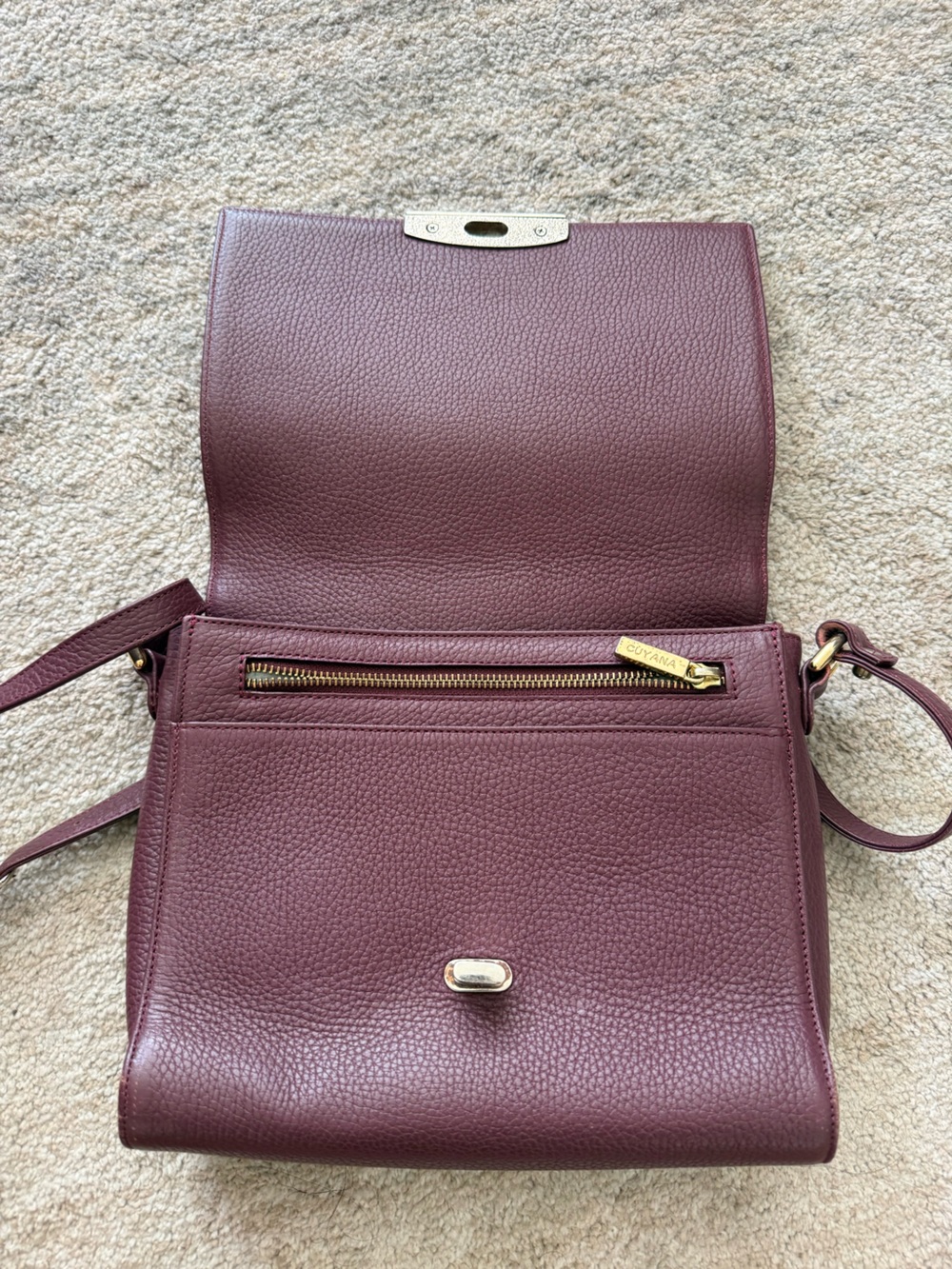 Cuyana Burgundy Leather Crossbody Bag - Picture 11 of 12